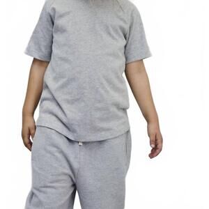 NEW GRAY LABEL kid's crewneck tee in grey melange